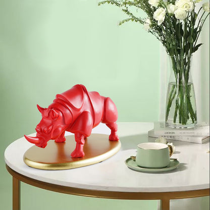 Minimalist rhinoceros home decoration resin ornaments