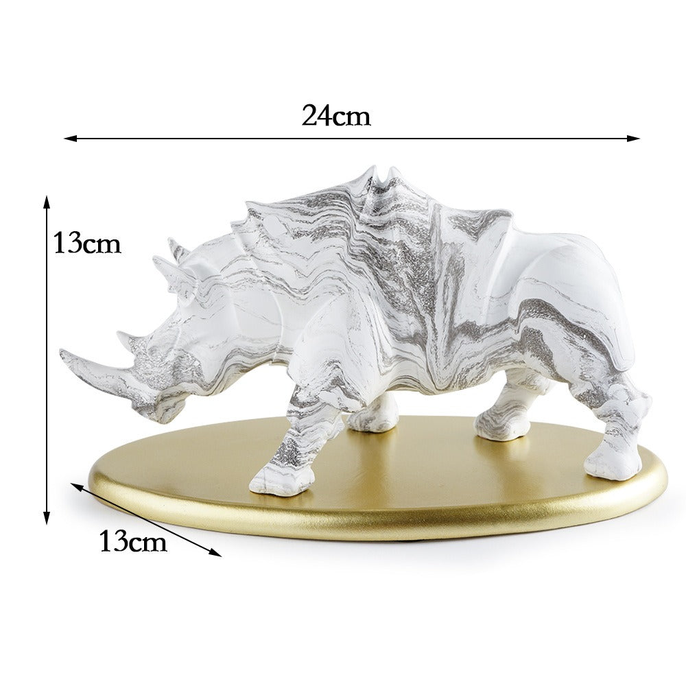 Minimalist rhinoceros home decoration resin ornaments