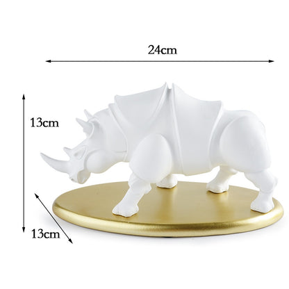 Minimalist rhinoceros home decoration resin ornaments