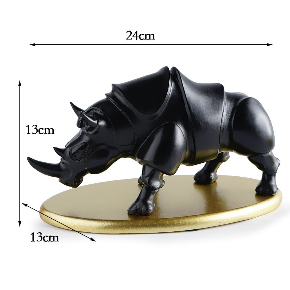 Minimalist rhinoceros home decoration resin ornaments