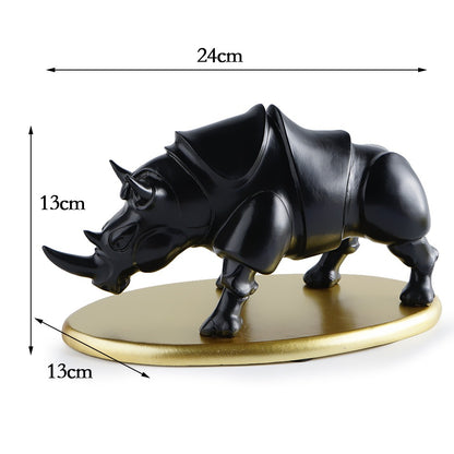 Minimalist rhinoceros home decoration resin ornaments