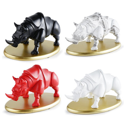 Minimalist rhinoceros home decoration resin ornaments