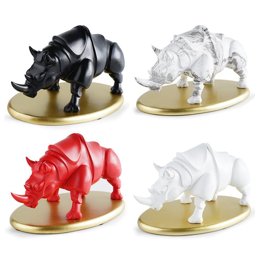 Minimalist rhinoceros home decoration resin ornaments