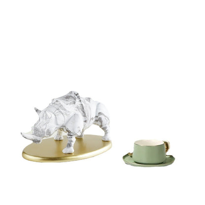 Minimalist rhinoceros home decoration resin ornaments