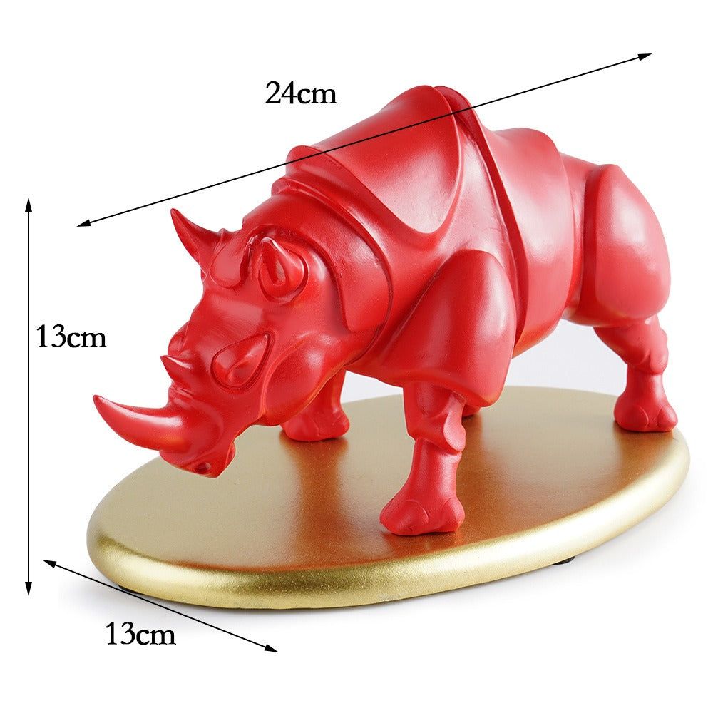 Minimalist rhinoceros home decoration resin ornaments